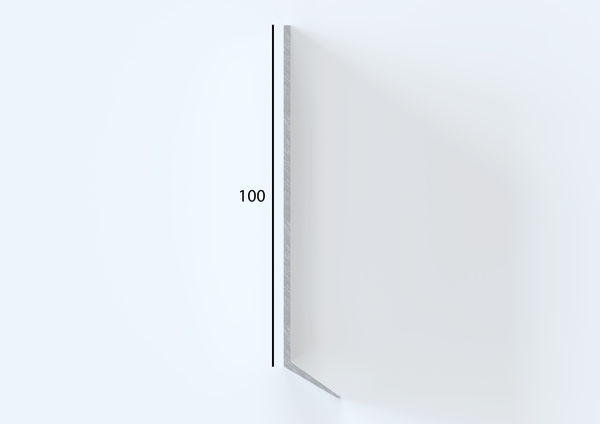 Profilo Battiscopa semplice in alluminio. Lunghezza 2 m