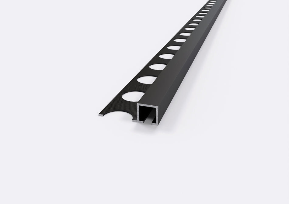 Profilo angolo quadro in ALLUMINIO nero opaco. Barra 2.5 m