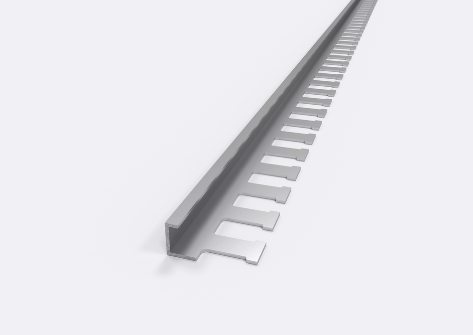 Giunto di delimitazione curvabile in ALLUMINIO. Barra 2.6 m