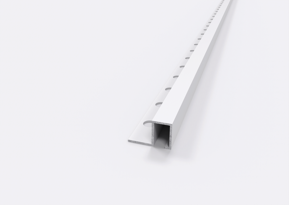 Profilo angolo quadro in ALLUMINIO bianco lucido. Barra 2.5 m