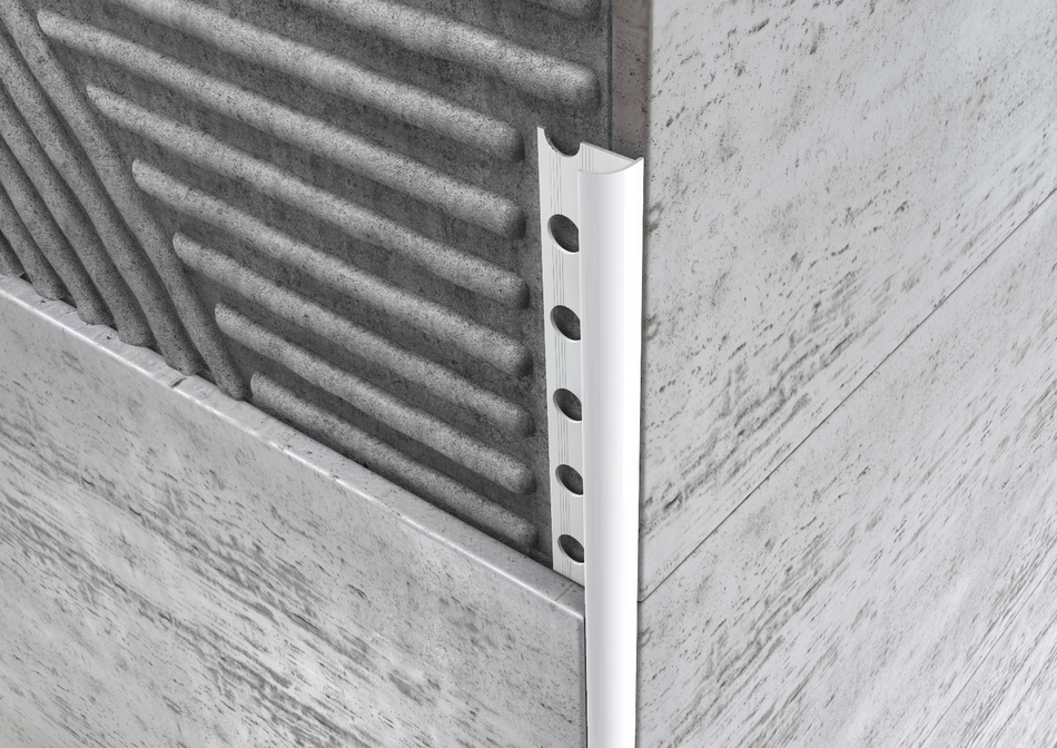 Profilo tondo in ALLUMINIO bianco lucido. Barra 2.5 m