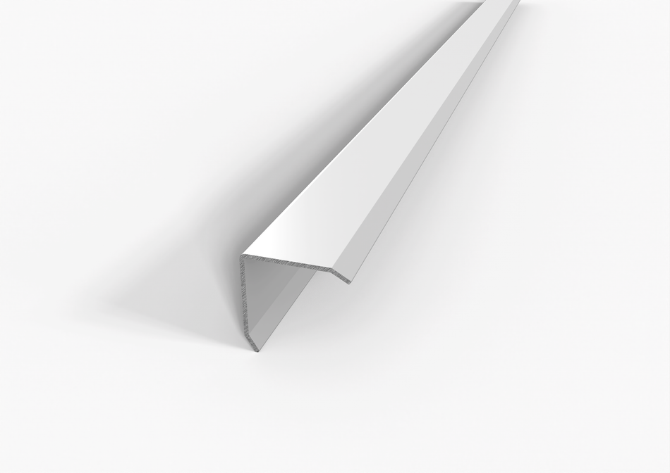 Profilo paraspigolo in ALLUMINIO bianco lucido. Barra 2.5 m