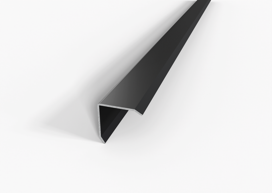 Profilo paraspigolo in ALLUMINIO nero opaco. Barra 2.5 m