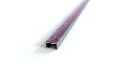 Profilo Listello glitterato viola. Barra 2 m