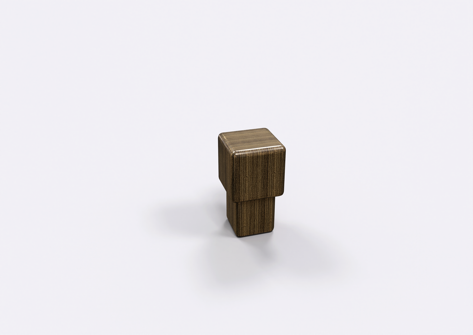 Capsula quadra in ottone spazzolato