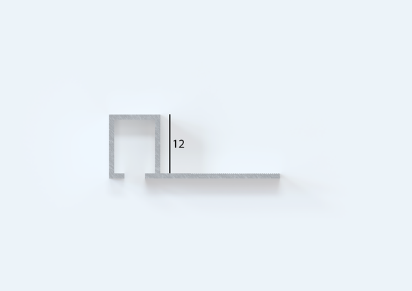 Profilo jolly quadro in alluminio. Barra 2.5 m