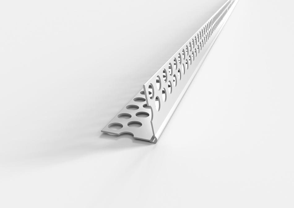 Profilo-paraspigolo in PVC testa arrotondata per intonaco