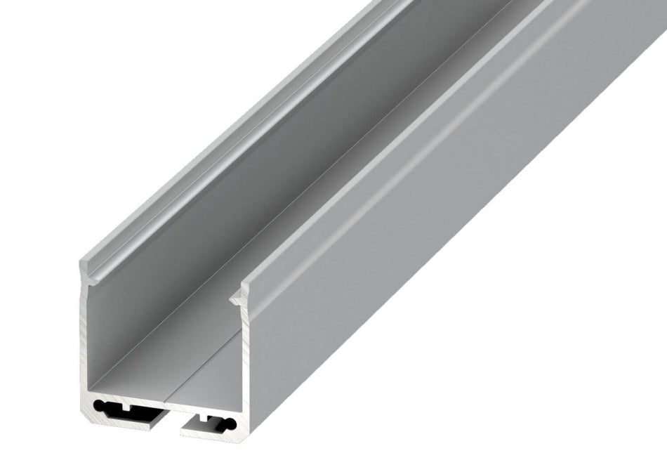 Profilo in alluminio LED Zelo Linea Pro a superficie per doppio nastro LED