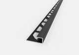 Profilo angolo quadro in ACCIAIO nero opaco. Barra 2.5 m