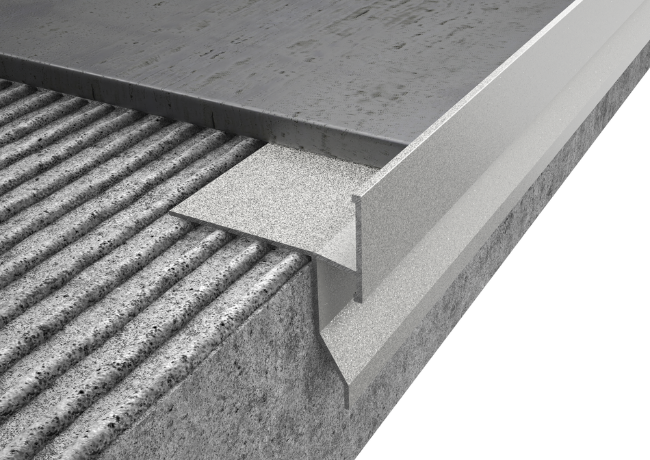 Profilo gocciolatoio "FLUX" in ALLUMINIO per balconi e terrazze. Lunghezza 2.7 m