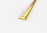 Profilo terminale e delimitazione in OTTONE per piastrelle. Barra 2.5 m