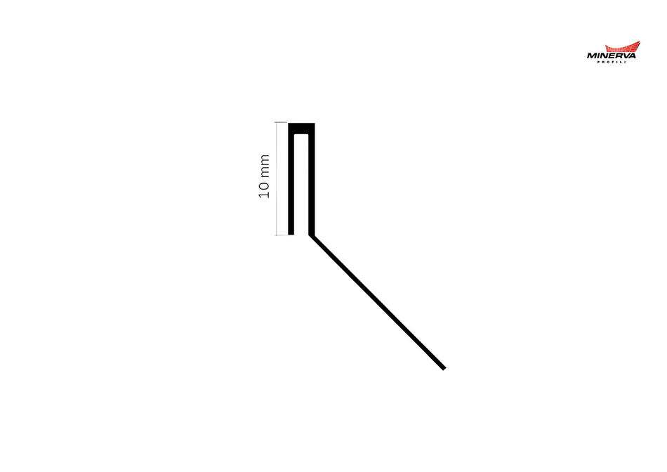 Profilo angolare slim in ACCIAIO per scale e gradini. Barra 2.7 m