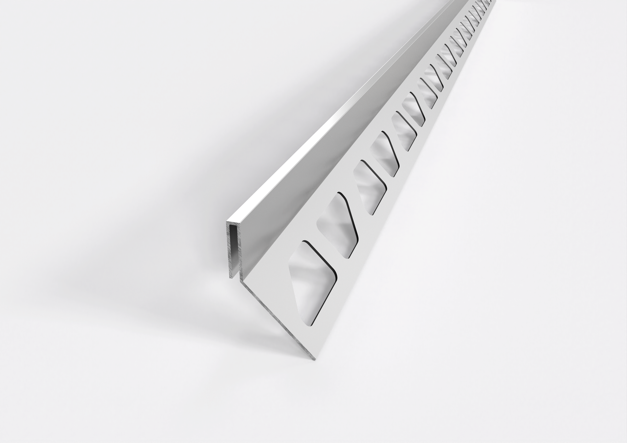 profilo in acciaio angolare slim lucido