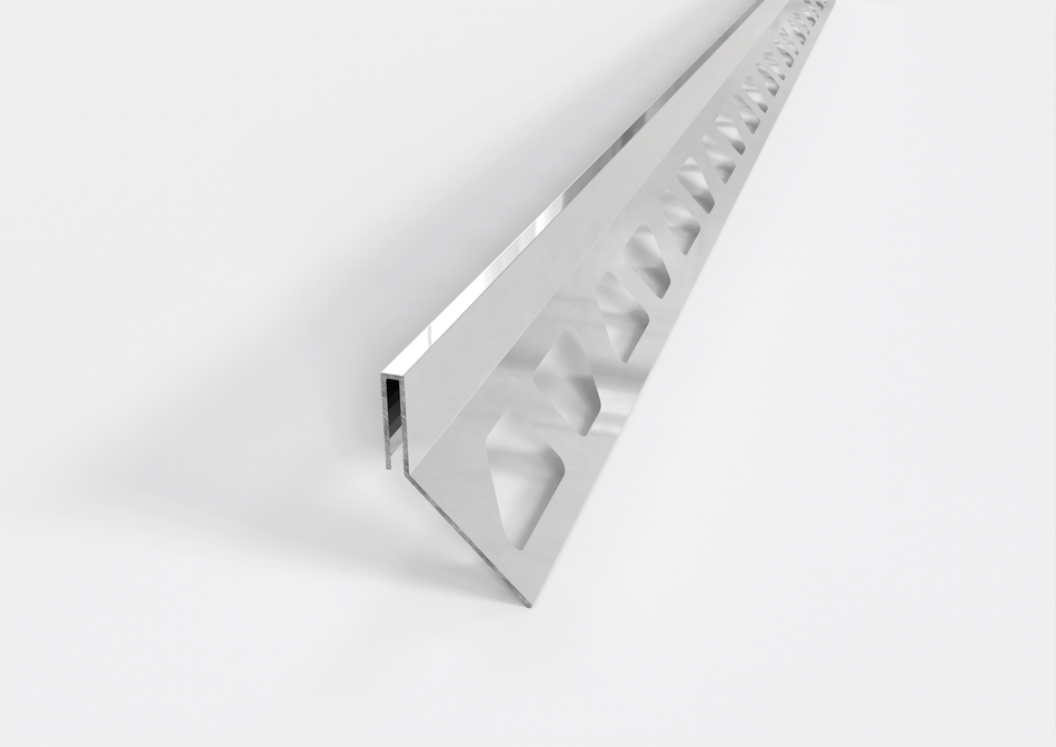 profilo in acciaio angolare slim satinato