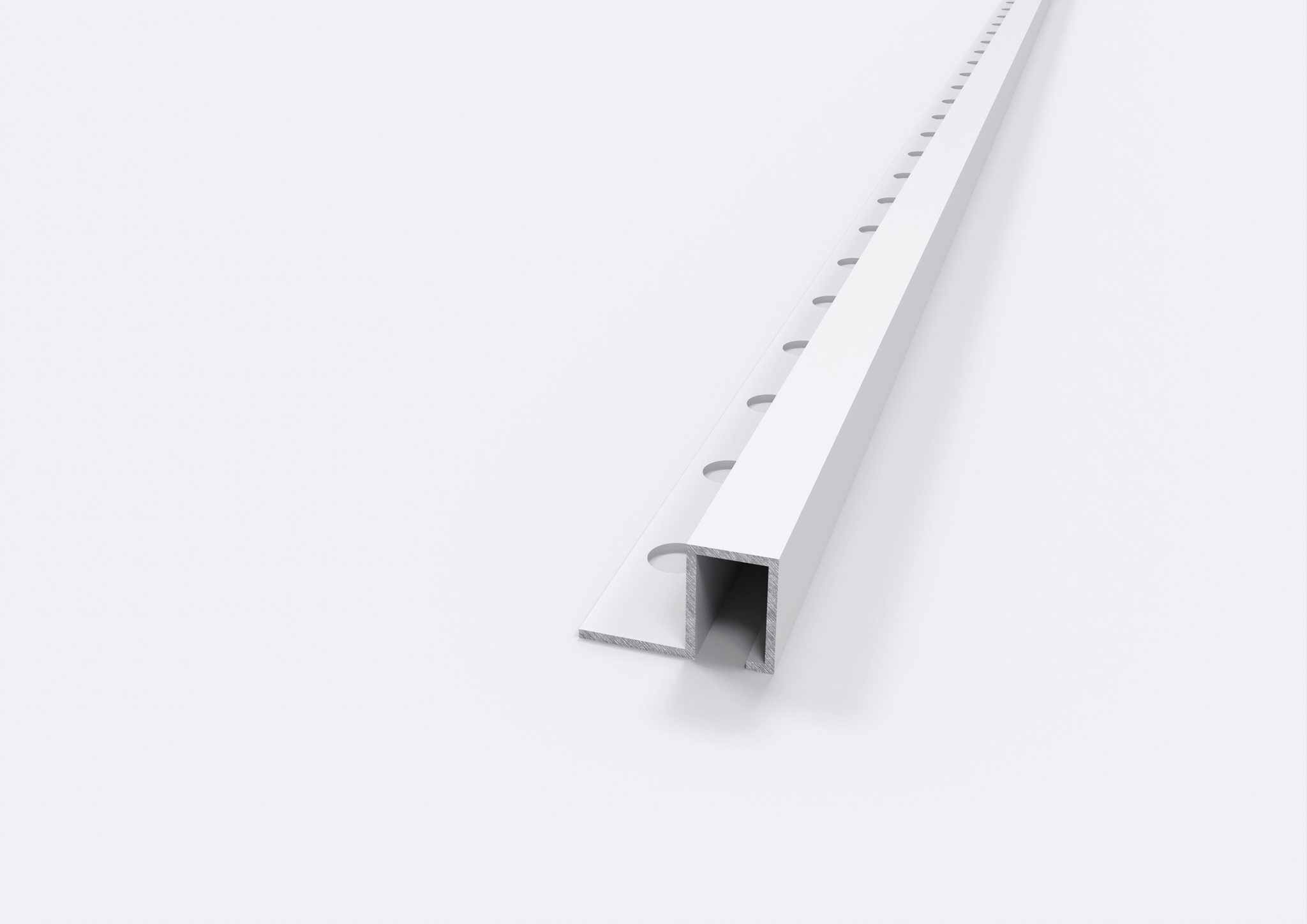 profilo in alluminio bianco quadro