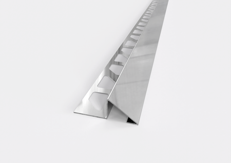 profilo a rampa in acciaio lucido