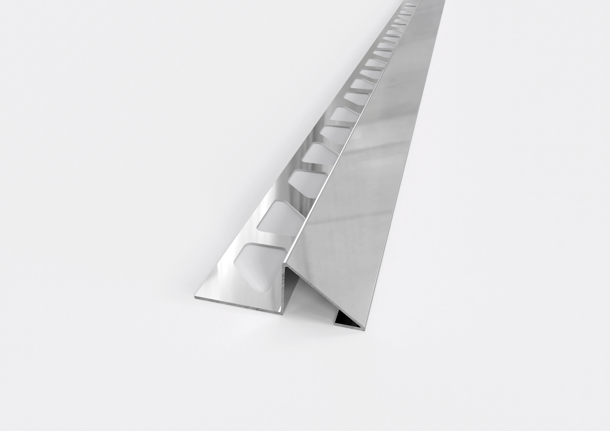profilo a rampa in acciaio lucido