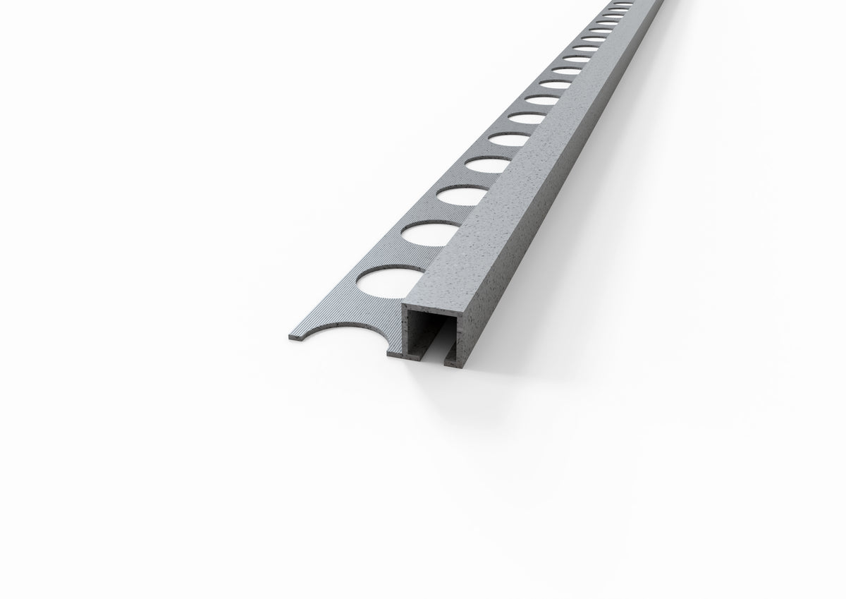 profilo in alluminio sabbia grigio perla quadro