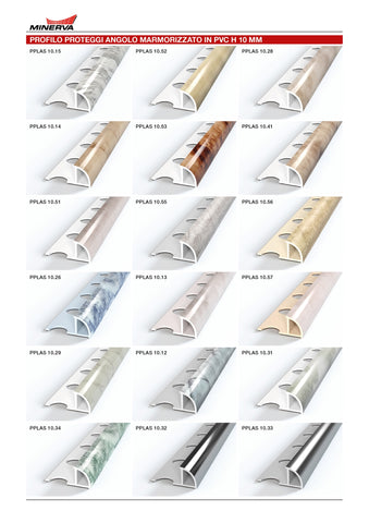 Profili angolari in PVC per piastrelle e rivestimenti – MINERVA