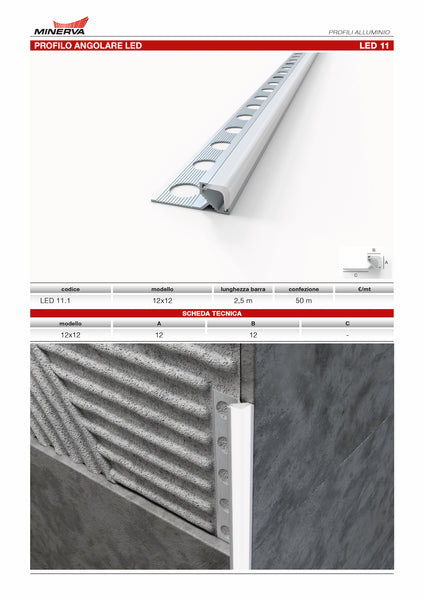 Profilo angolare led Barra 2.5 m