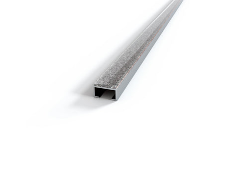 Profilo Listello alluminio glitterato argento. Barra 2 m