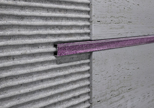 Profilo Listello glitterato viola. Barra 2 m