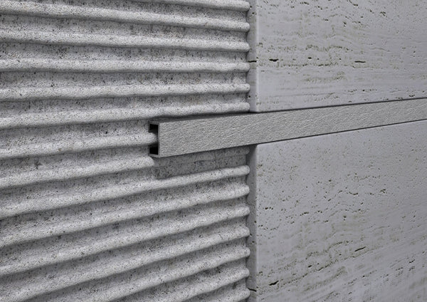 Profilo Listello profilo alluminio decorato argento. Barra 2 m