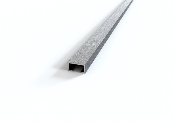 Profilo Listello profilo alluminio decorato argento. Barra 2 m