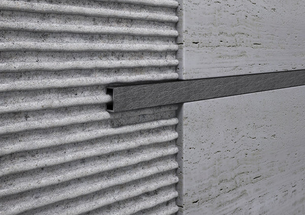 Profilo Listello profilo alluminio decorato wenge'. Barra 2 m