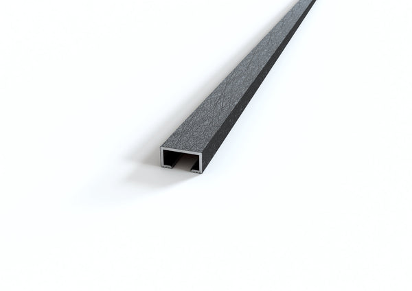 Profilo Listello profilo alluminio decorato wenge'. Barra 2 m