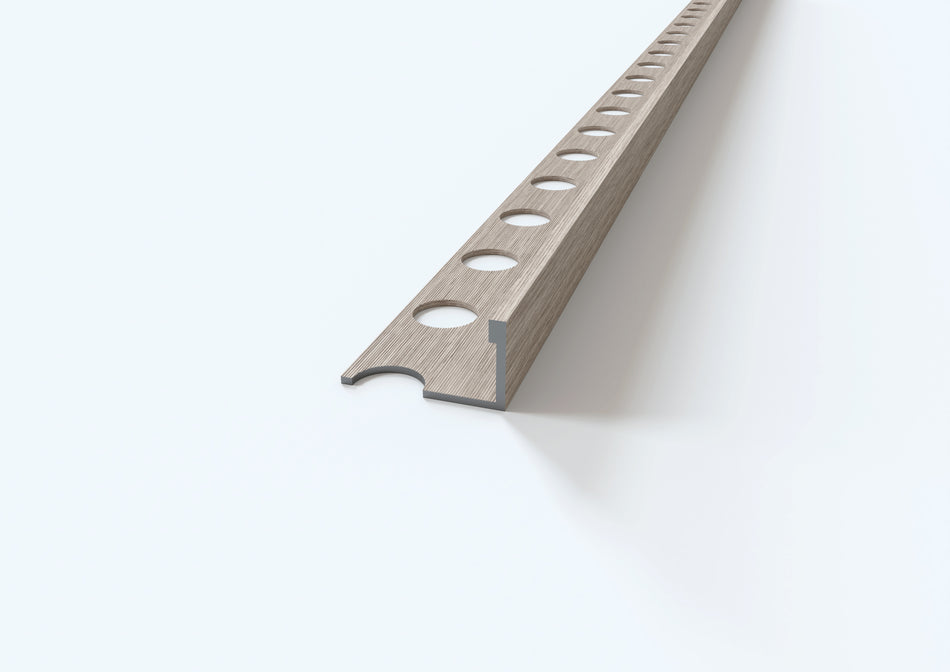 Giunto delimitazione in alluminio - finitura legno. Barra 2.6 m