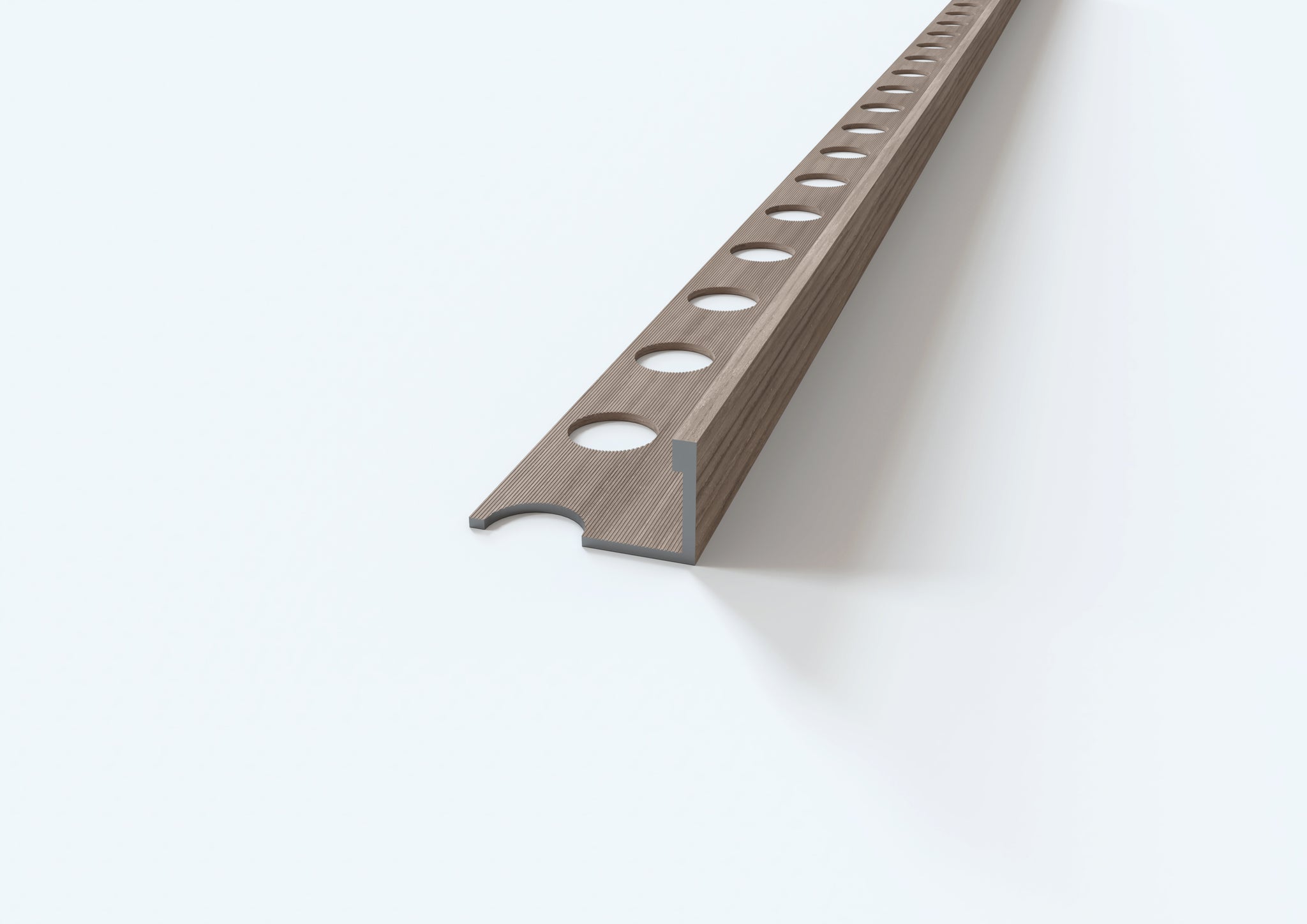 Giunto delimitazione Finitura Legno in alluminio - Barra 2.5 m