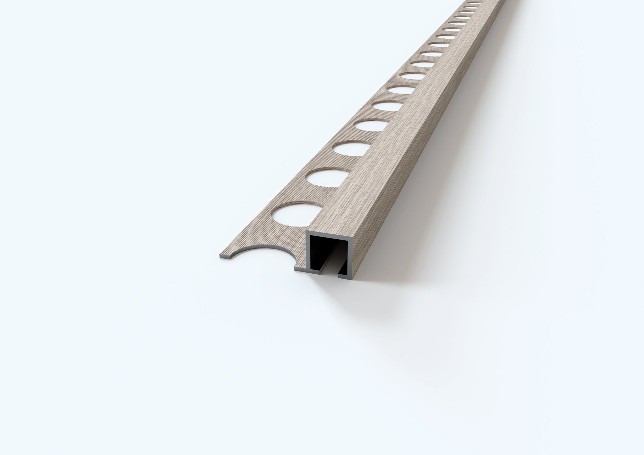 Profilo quadro madera in alluminio - Finitura Legno. Barra 2.5 m