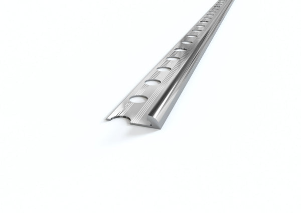 Profilo bassi spessori alluminio angolo tondo. Barra 2.5 m