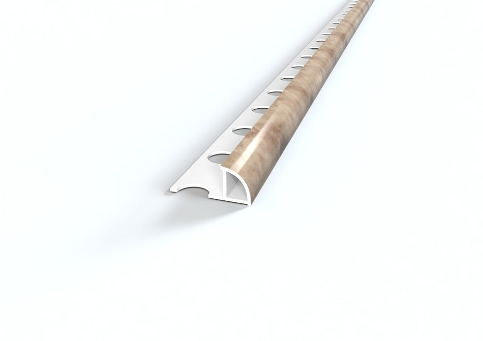 Profilo proteggi angolo marmorizzato in PVC. Barra 2.6 m