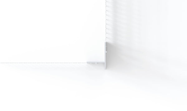 Profilo-Paraspigolo con gocciolatoio rompigoccia invisibile in pvc con rete di vetro. Barra 2.5 m