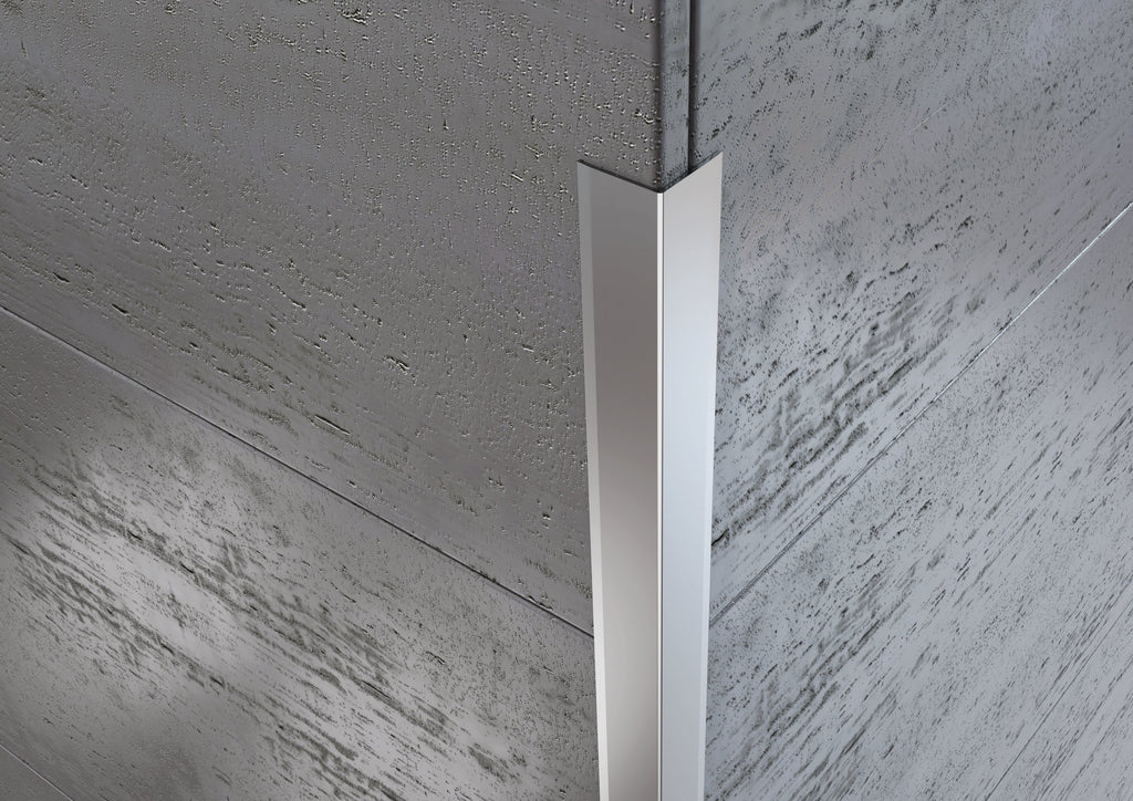 Profilo Paraspigolo angolare alluminio lucido e satinato. Barra 2.7 m –  MINERVA PROFILI