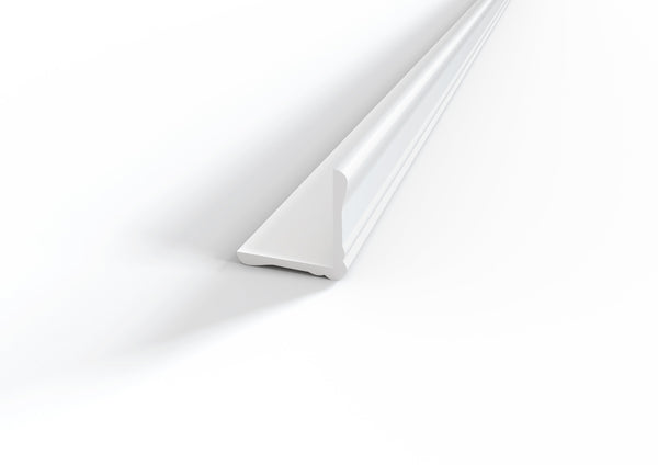 Profilo-paraspigolo ornamentale in plastica. Barra 3 m.