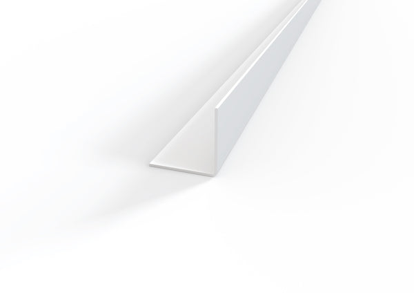 Profilo paraspigolo angolare in pvc bianco 22x22. Barra  2.6 m