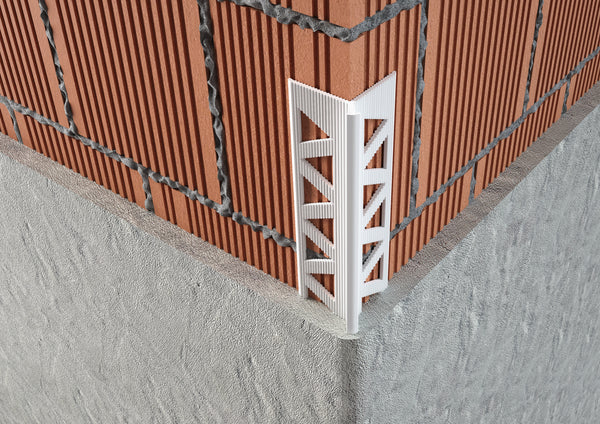 Profilo-paraspigolo per intonaco in pvc testa a "T". Barra 2.8 m