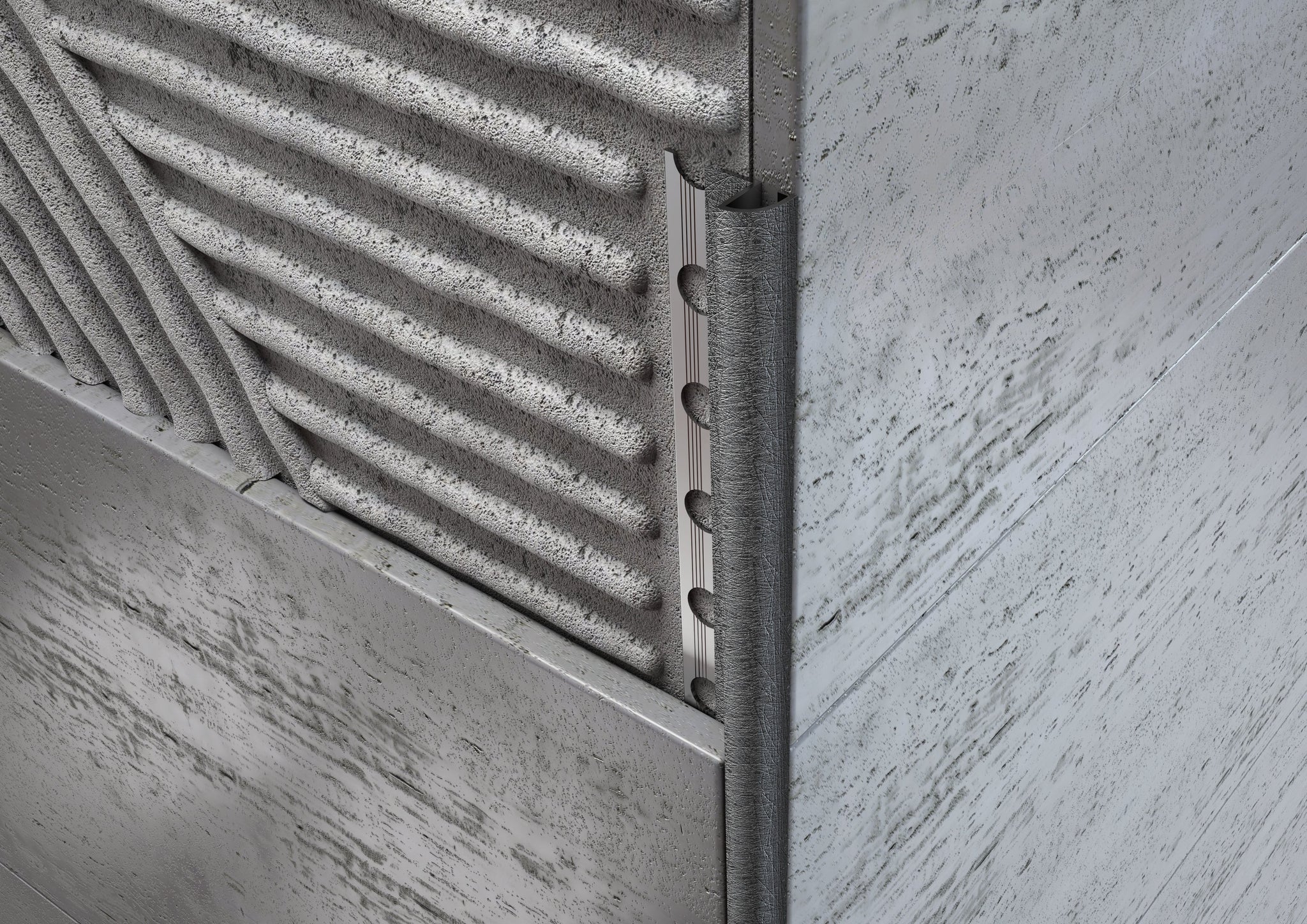 Profilo decorato angolo tondo wenge'. Barra 2.5 m