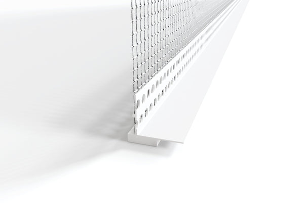 Profilo sotto davanzale in pvc con rete. Barra 2 m.