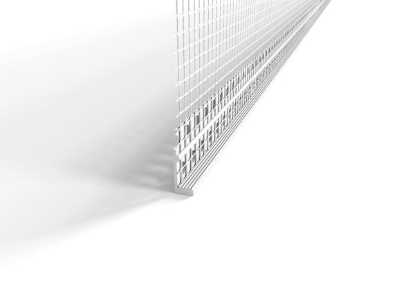 Profilo terminale in pvc con rete. Barra 2 m.